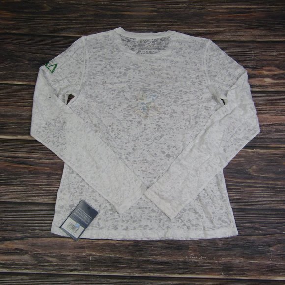 NUYU NEW NWT Medium Tri Delt Delta Sorority DDD Burnout Long Sleeve Tee T Shirt - Picture 3 of 3